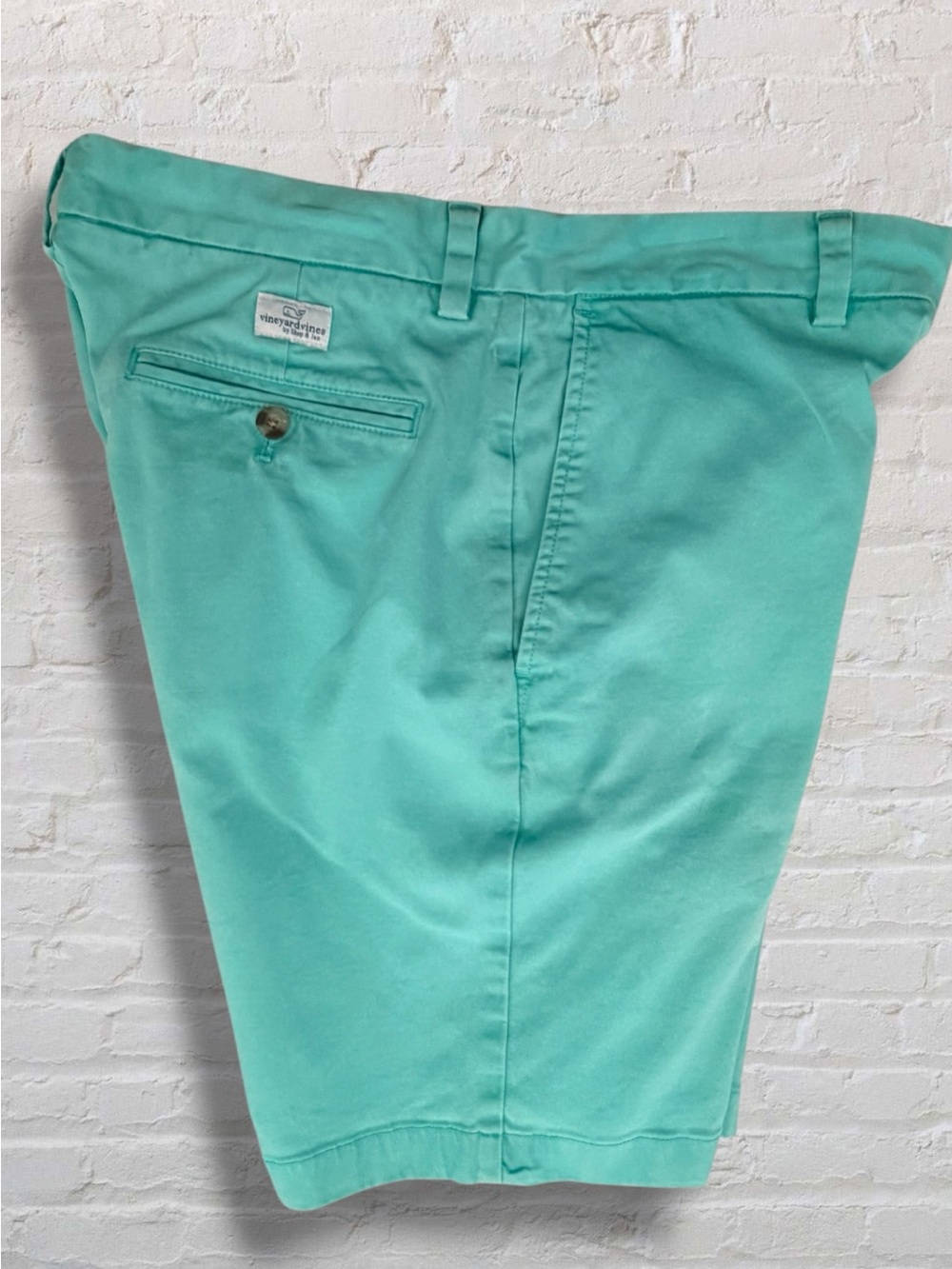 Vineyard Vines Breaker Shorts Mens 32 Mint Aqua Stretch Chino Golf Flat Front
